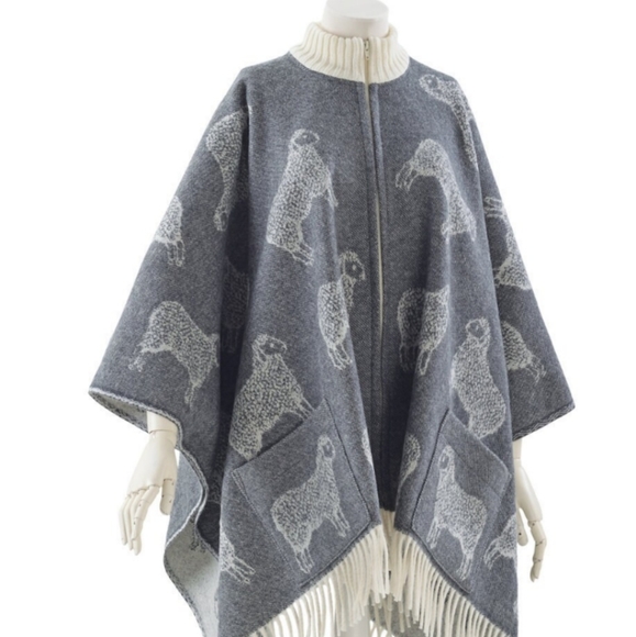 JJTextile 100% Wool Zip Cape - Picture 2 of 7